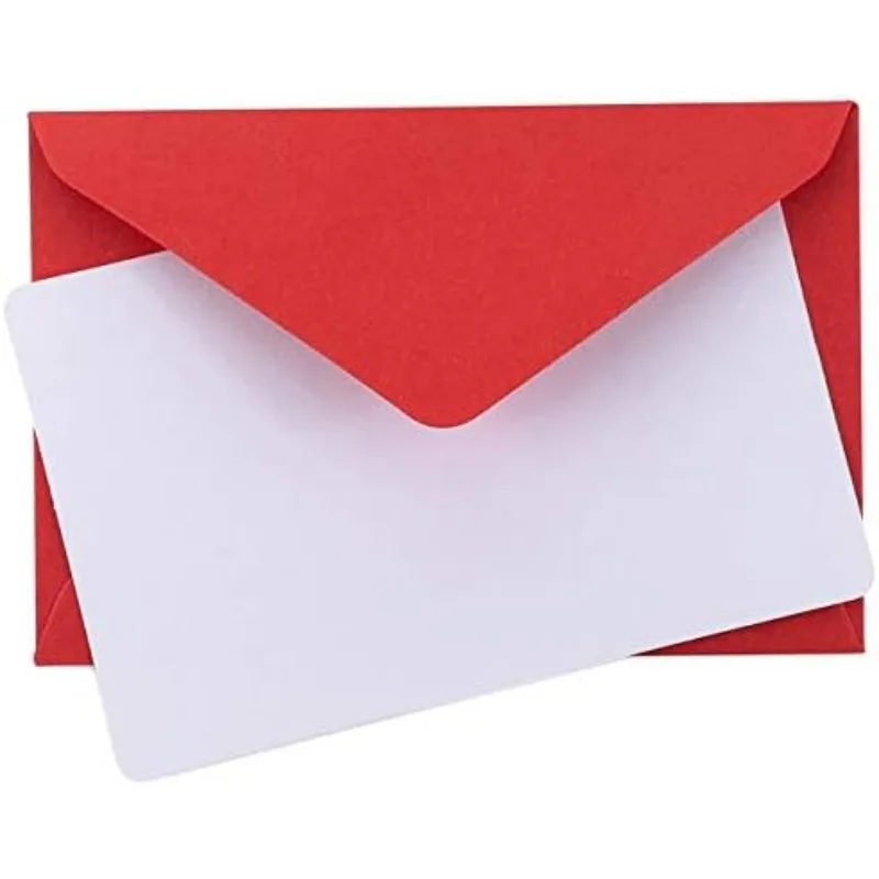 140 Mini Envelopes With White Blank Note Cards, 4