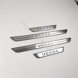 For Nissan VERSA 2020 2021 2022~2024 Accessories Door Sill Scuff Plate Trim Auto Protector Stainless Steel Car Styling Sticker