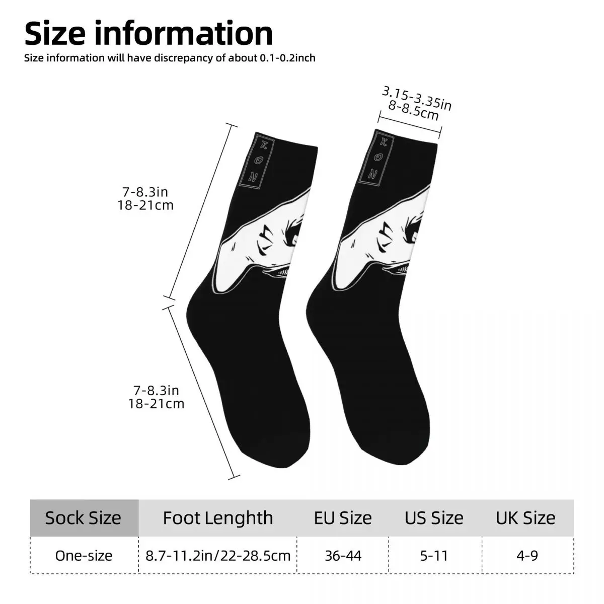 Japanese Anime Cartoon Kon Men and Women printing Socks,Motion Applicable throughout the year Dressing Gift