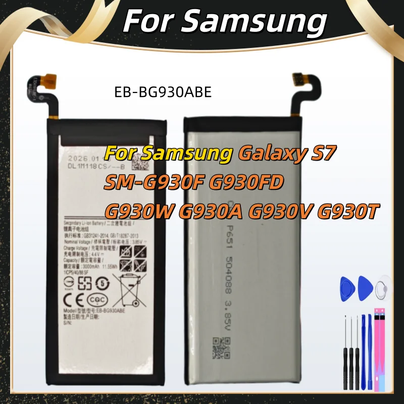 

EB-BG930ABE EB-BG930ABA 3000mAh Battery For Samsung Galaxy S7 SM-G930F G930FD G930 G930A G930V/T G930FD G9300 +Free Tools