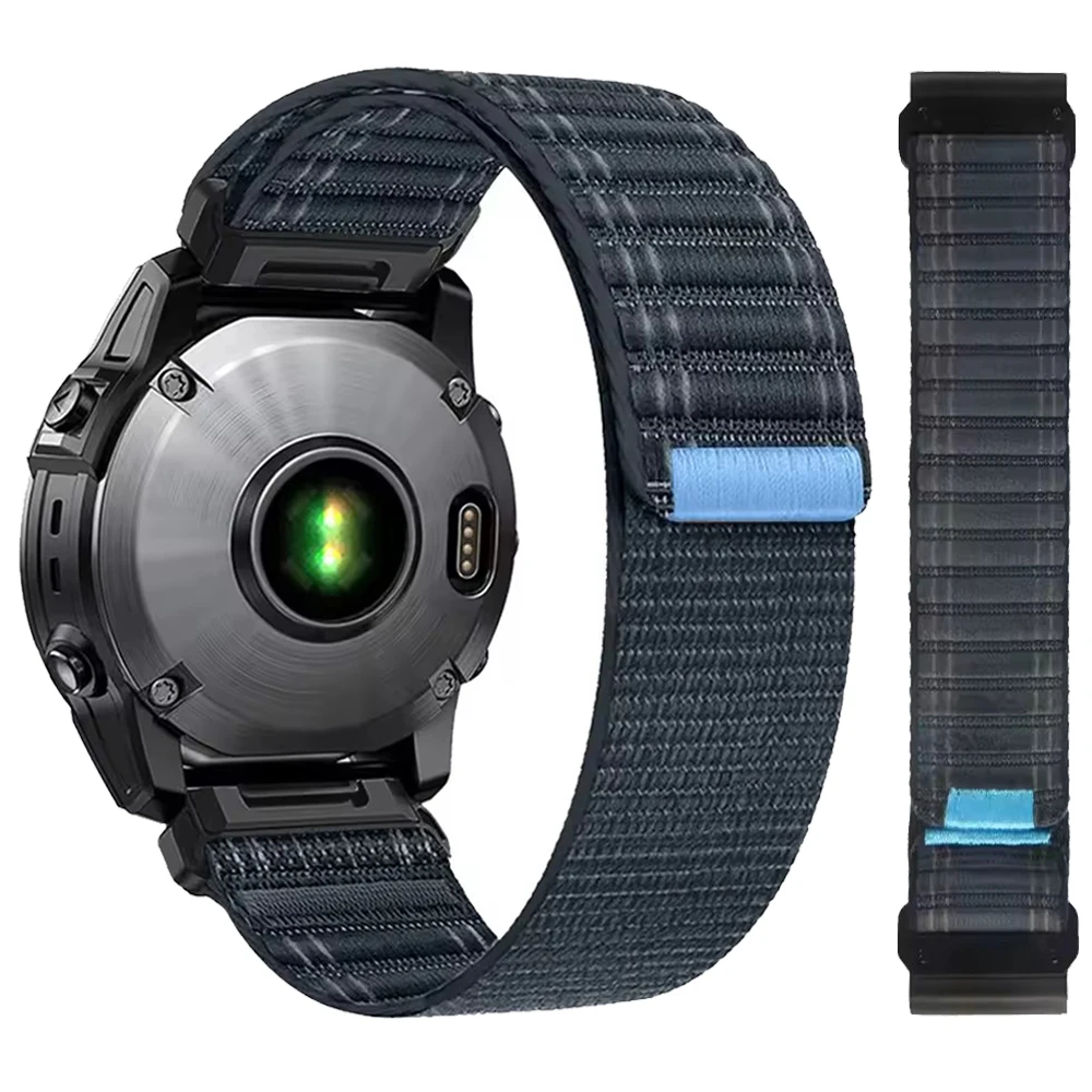 26 22mm Nylon-Armband für Garmin Tactix 8 7 Pro Delta Bravo Uhrenband für Quatix 8 47mm 51mm AMOLED QuickFit Sport Gewebtes Armband