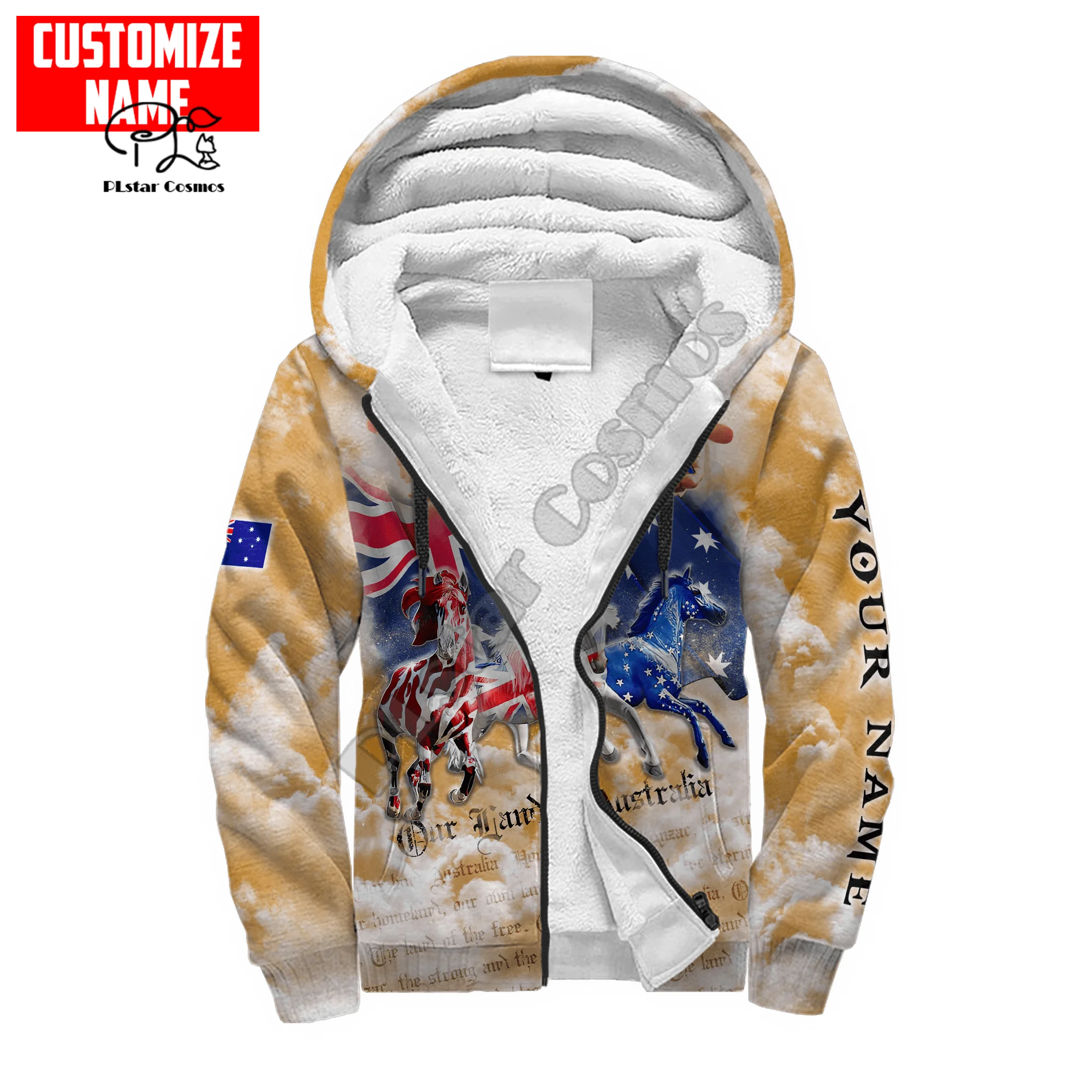 NewFashion Aboriginal Australia Culture Country Tribal Retro Tattoo 3Dprint Men/Women Unisex Winter Coat Fleece Jacket Hoodies 1