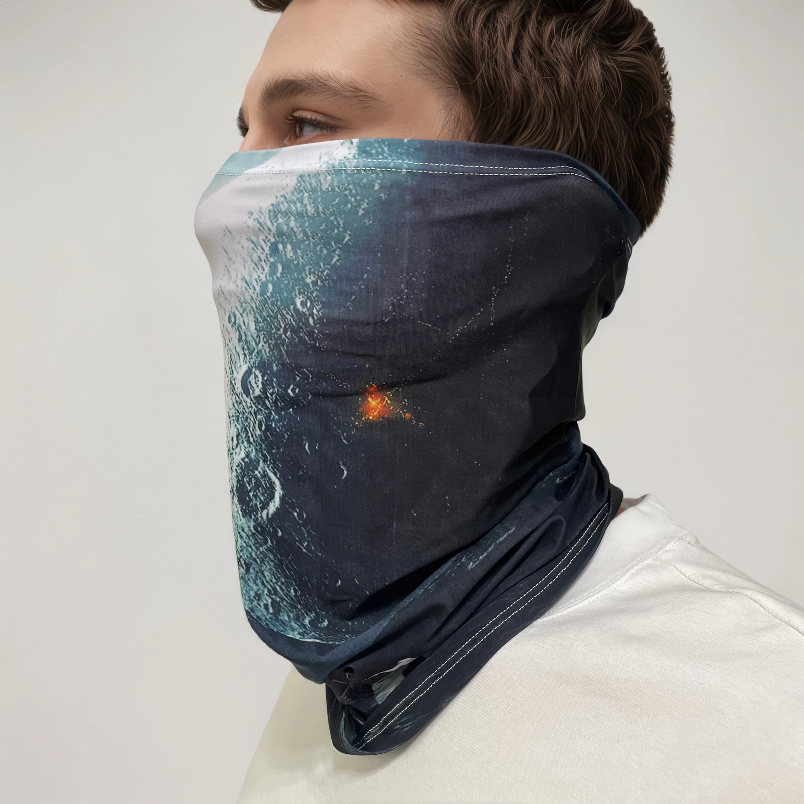 Multi-functional reflective neck warm cap mask - suitable for outdoor cycling skiing etc - a windproof and warm neck cover mask