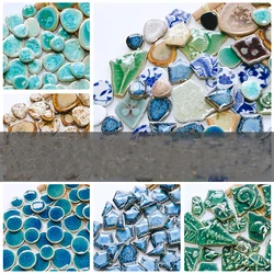 50g owalny ceramiczny płytki z mozaiką wielokolorowy mozaika kawałek DIY mozaika Making kamienie dla Craft Hobby Arts Home dekoracje ścienne