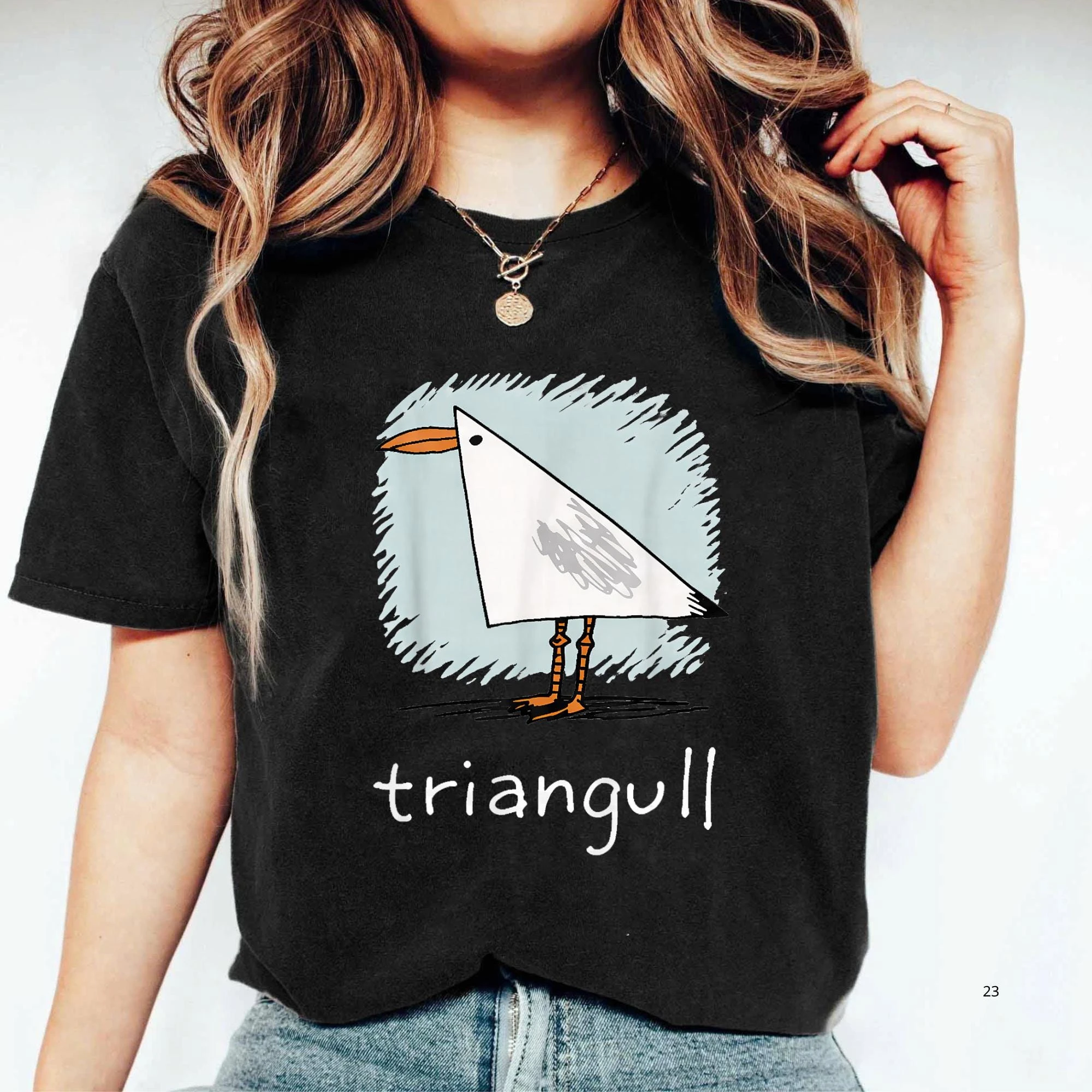 Triangull Seagull T-Shirt: Whimsical Bird Graphic Tee, Triangull Cute Triangle Seagull T-Shirt | Funny Bird Pun Graphic Tee