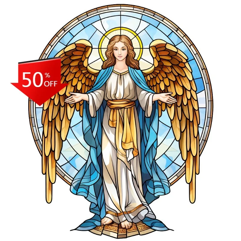 

Angel Sticker Mosaic Colorful Rainbow Vivid Heaven Love Comfort Protect Arms Camping Car Decoration Vintage Stickers Guitar Acce