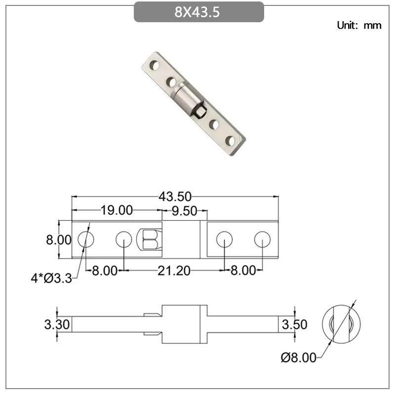 5pcs 360 Degree Rotatable Circular Rod Embedded Torque Hinge Medical Equipment Damping Shaft Torque Hinge Can Be Stopped At Will