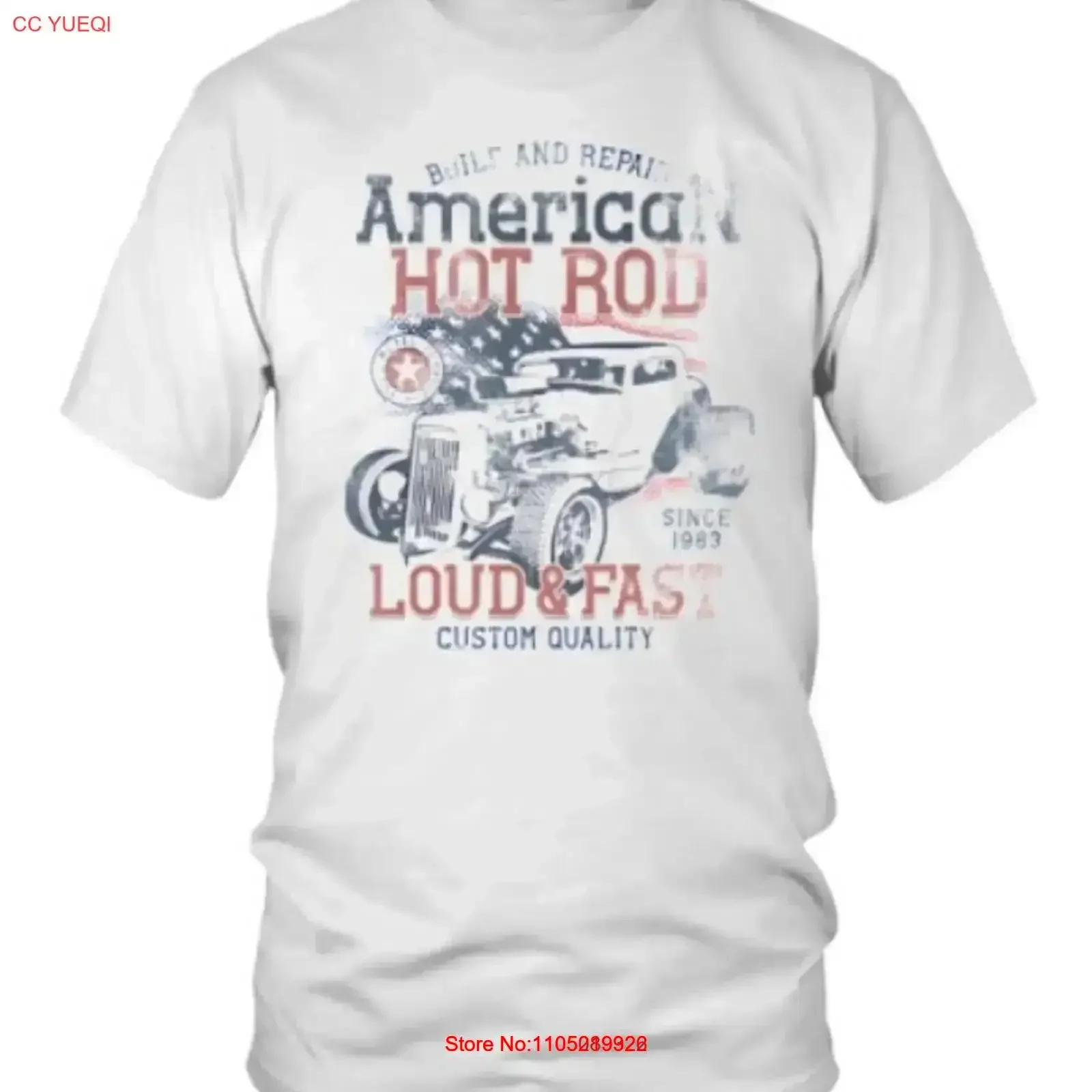 

Round neck T Shirt Hot Rod 1 WT vintage Washed Versatile Stylish Soft homme streetwear Stretched Slightly vintage Washed