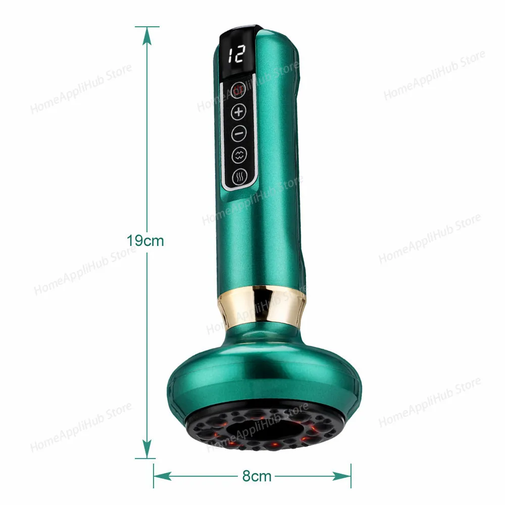 Smart Body Massage Suction Vacuum Cupping Device 6/12 Levels Anti Cellulite Heating Cans Back Guasha Scarping  gua sha tools view 5