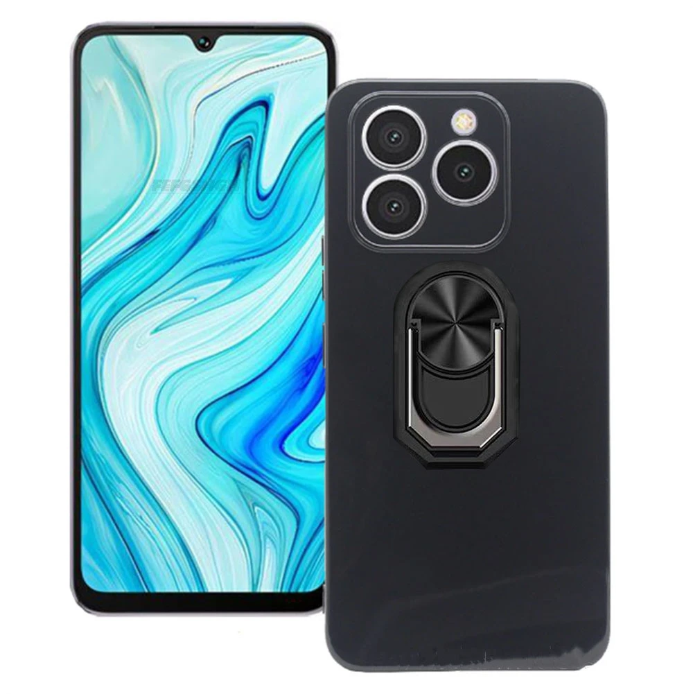 For Cubot Note 60 7.2" 2025 Back Finger Ring Soft TPU Silicone Case For Cubot Note 60 Note60 Bracket Phone Cover