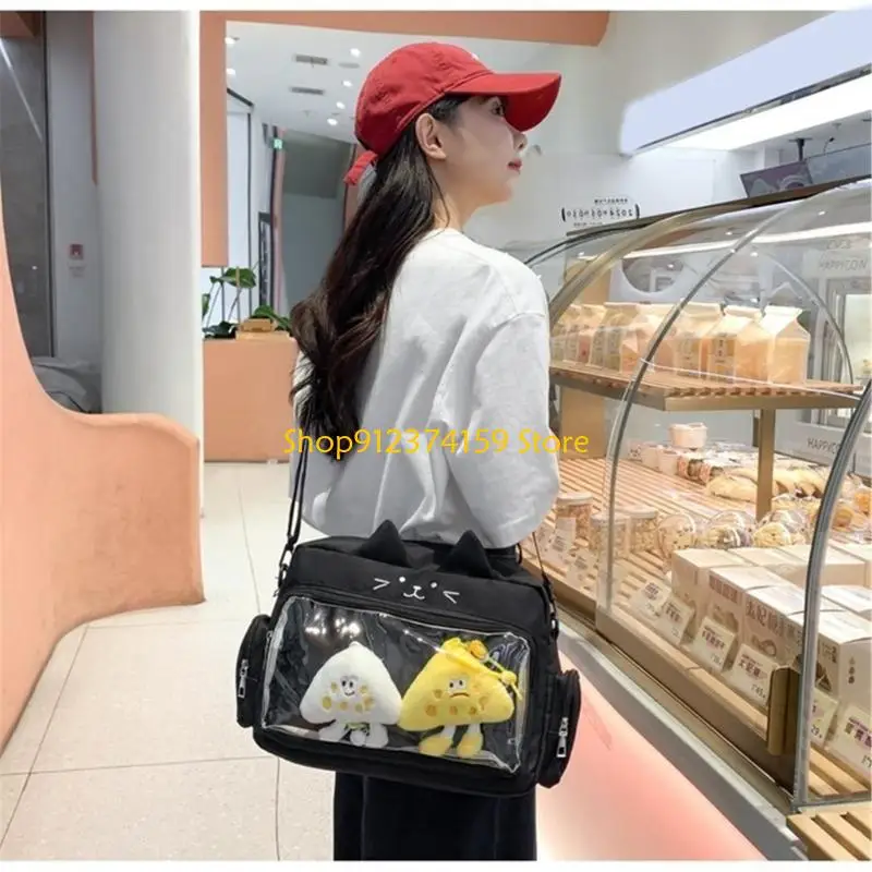 G5AE Ita Bag Nylon Crossbody Bag Fashion Aesthetic Shoulder Pack Casual Satchel Sling Pack Suitable for Various Occasion