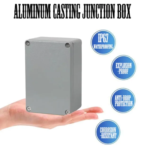 New Design IP67 Cast Aluminum Waterproof Case Outdoor Electronic Project Junction Box Sealed Terminal Enclosure for Electronics
