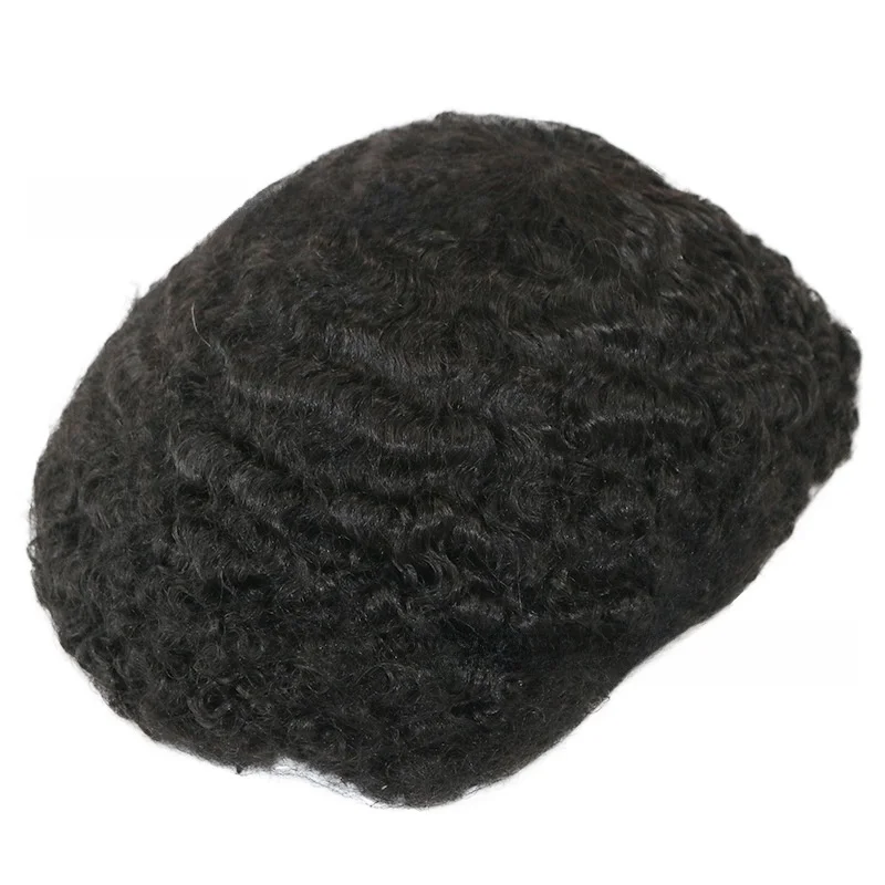 

Вьющиеся риканские настоящие человеческие волосы, полный парик из искусственной кожи для мужчин, парик для ухода за волосами Beau And Hair Care, трансграничный продукт