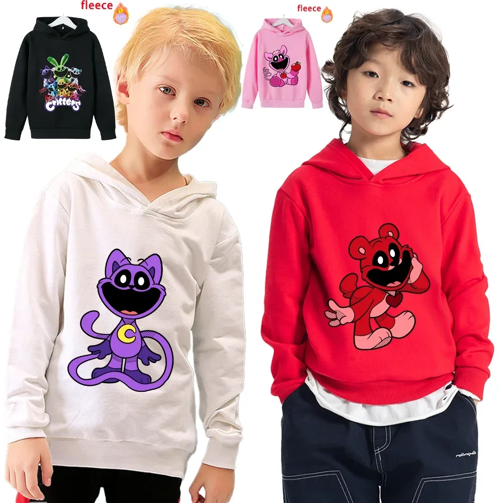 Smilings Critters sweat-shirts polaires enfants figurines Catnap manches longues hauts Boutique pulls vêtements hiver vêtements chauds cadeaux