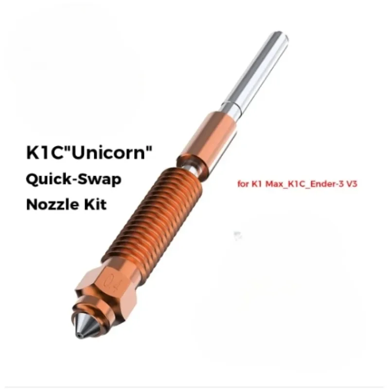 Creality K1 Max / K1C / Ender-3 V3 Unicorn Quick-Swap Nozzle Kit Swift Installation High-Flow Printing Upgraded Material