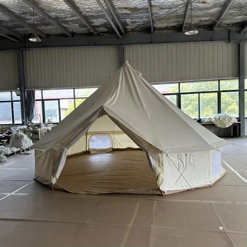 

Tom Auto3M 4M 5M 6M 7M Outdoor Camping Fireproof Waterproof Canvas Bell Tent Pyramid Yurt Tent
