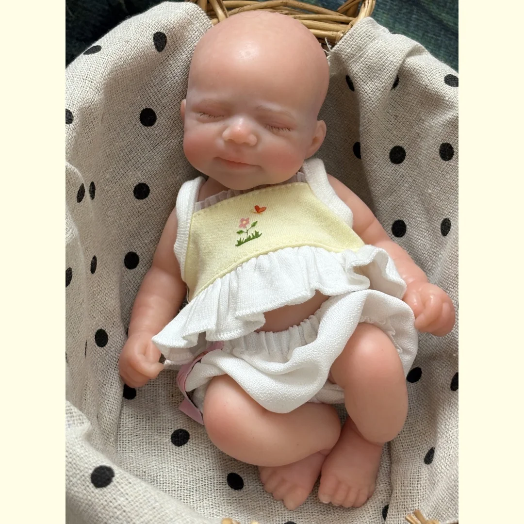 8인치/20CM 전신 실리콘 베베 리본 걸&보이 인형 방수 귀여운 신생아 베베 인형 수제 실물 같은 리본 인형