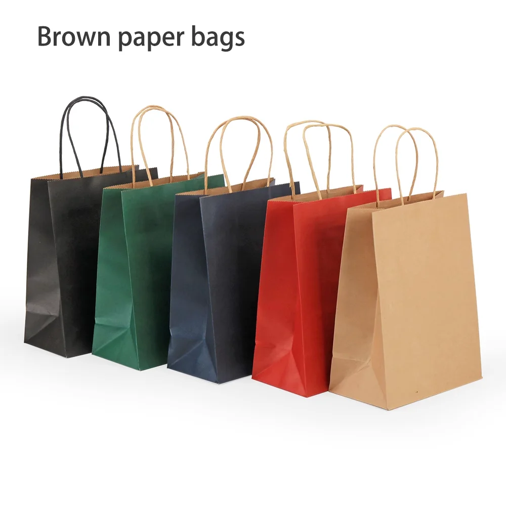 Customized kraft paper bag hand gift bag store packaging bag hand bag environmentally friendly paper bag printing logo