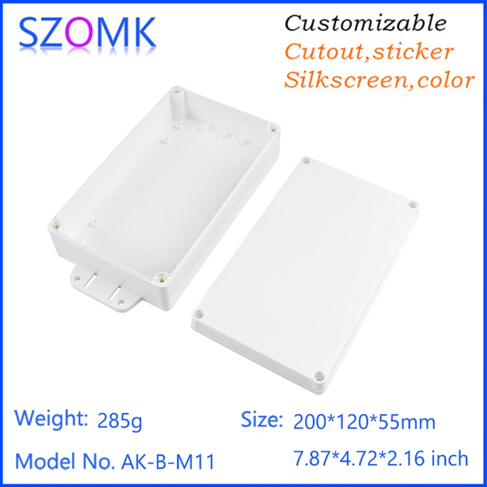 200*120*55mm Small Wall Mount Waterproof Case Outdoor Electronic Szmok Plastic Enclosure Manufacturing Of Enclosures