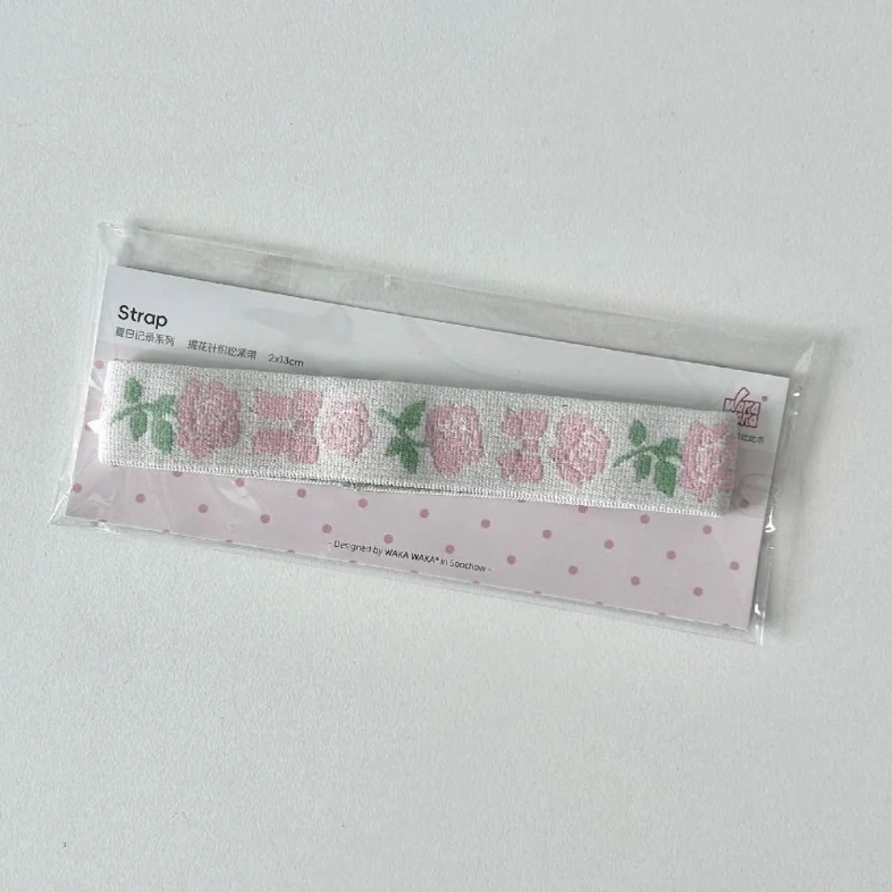 Adjustable Journal Elastic Band Anti Bulging Design Jacquard Knit Planner Elastic Strap Storage Function A7/M5