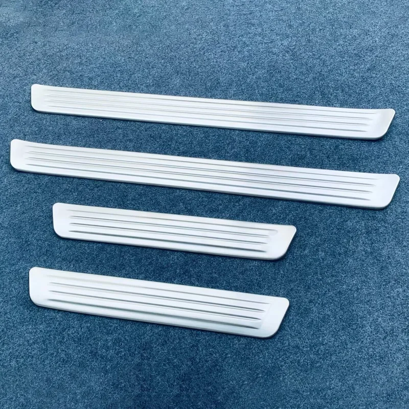

For Toyota 2023 2024 Prius 60 Series Stainless Silver/Black Door Sill Plate Trim Protector Accessories