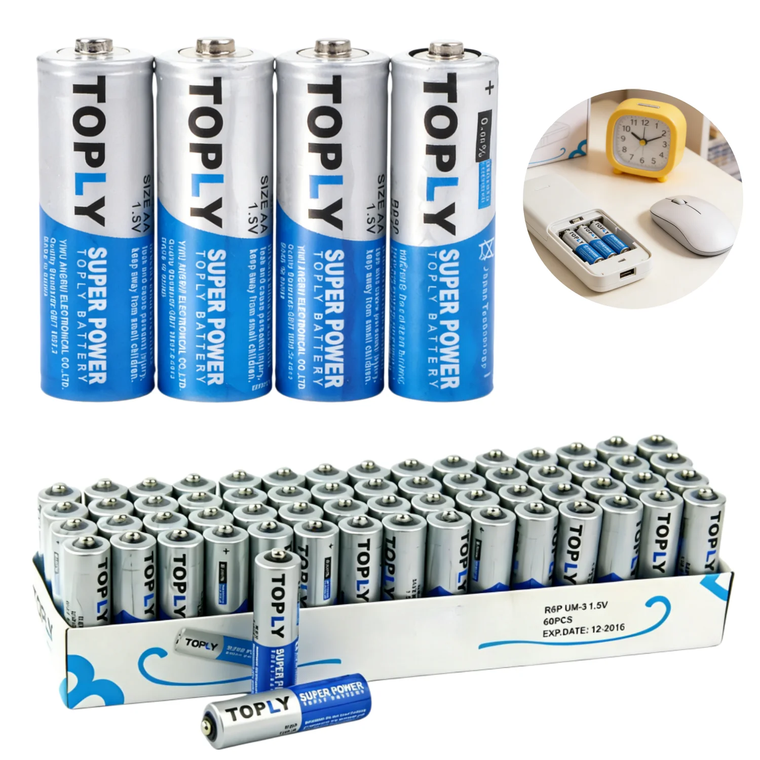 4-32 Pcs AA 1.5V Batteries Disposable Dry Cell Carbon-Zinc Battery Long-Lasting for Wireless Mouse Keyboard Remote Control Clock