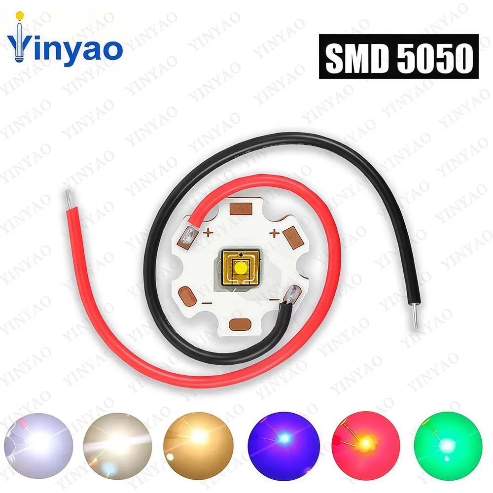 1Pcs High Power 8W 15W 20W Laser Light Beads LED Warm Natural White SMD5050 Chips PCB With 20mm Board For Flashlight Headlight