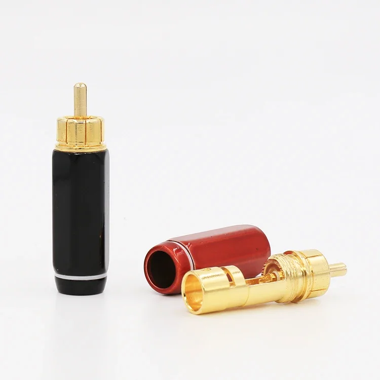 VR002 4pieces 24K Gold Plated High Performance audio RCA Plug 4/pcs