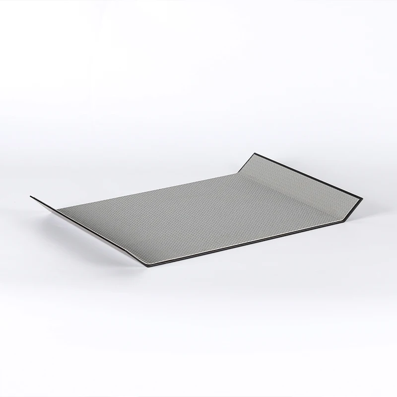 Metal service tray custom light luxury rectangular leather tray high-end hotel service leather storage tray