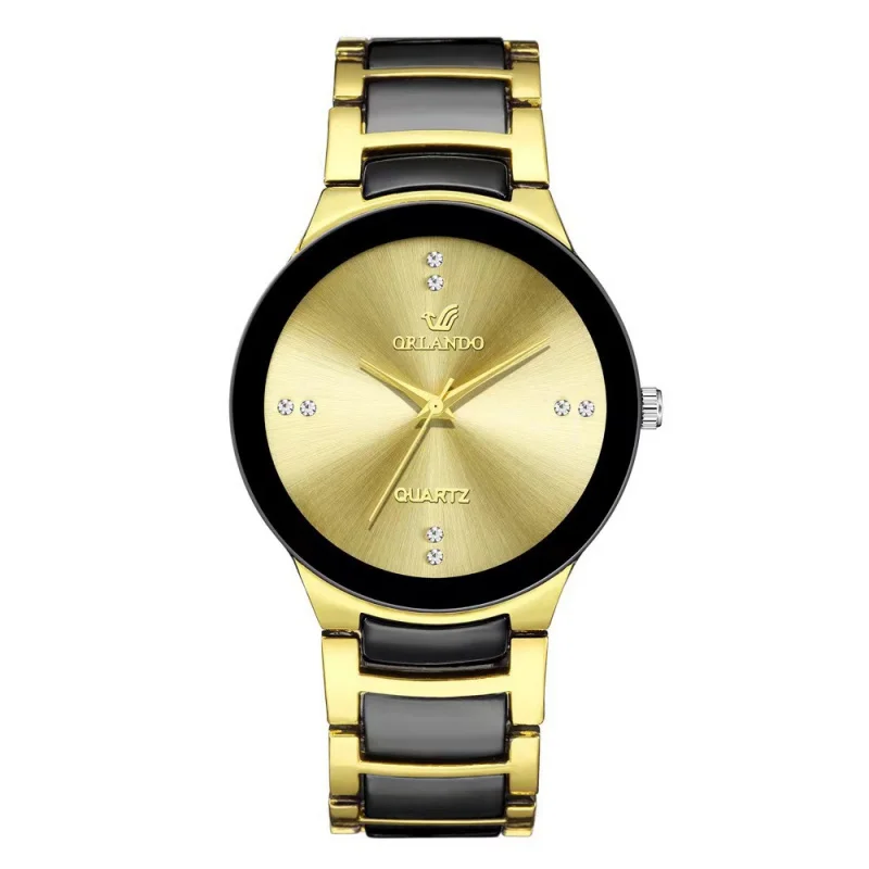 Cross-Border Hot Sale Business Watch Fashion Men's Watch Simple Colloidal Particle Couple's Watch Men's and Women's Quartz Watch