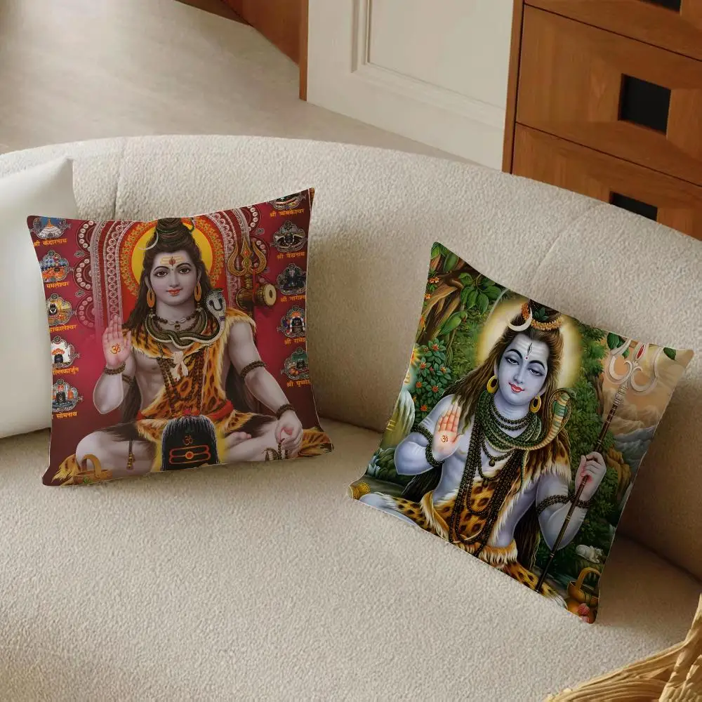 Sacred Majestic Mysterious Powerful Shiva Cushion Cover Sofa Home Decor Living Room Accessory Holiday House Cushion Shell