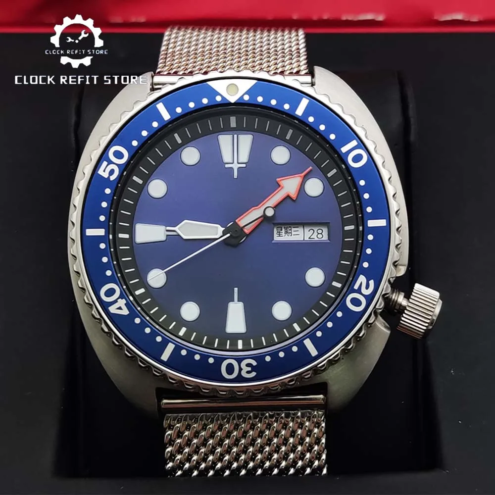 Montre étanche aseptique pour homme, mouvement automatique, verre saphir, boîtier en acier inoxydable, montre-bracelet d'affaires décontractée, 45mm