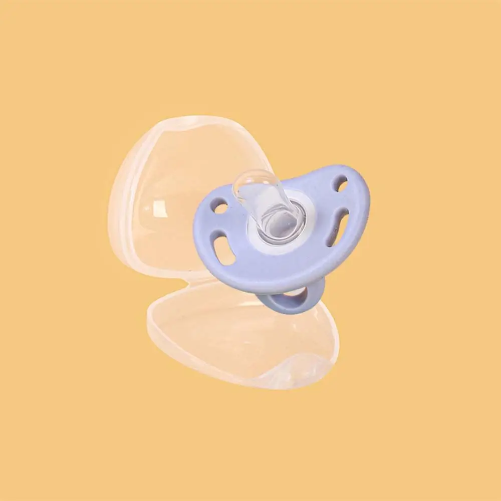 

Комфортная силиконовая соска-пустышка с круглой головкой для младенцев, подарок для малышей, с коробкой для хранения, мультяшная детская соска-пустышка