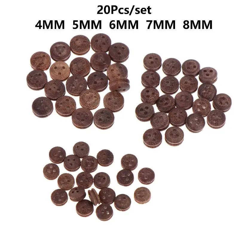 20Pcs/bag Ship Pulley For DIY Ship Model Making Tools Supplies Ancient Sailboat Model Accessories Black Walnut Deadeye Model