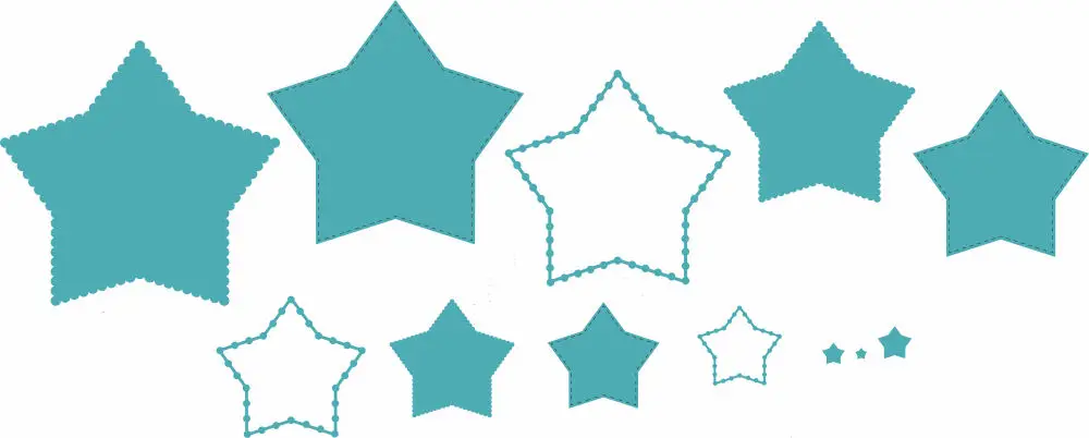 New Dreamees Christmas Circle Sentiments A6 Stamp Set Nesting Stars Tags Trees Metal Cutting Dies DIY Craft Scrapbooking Decor view 4