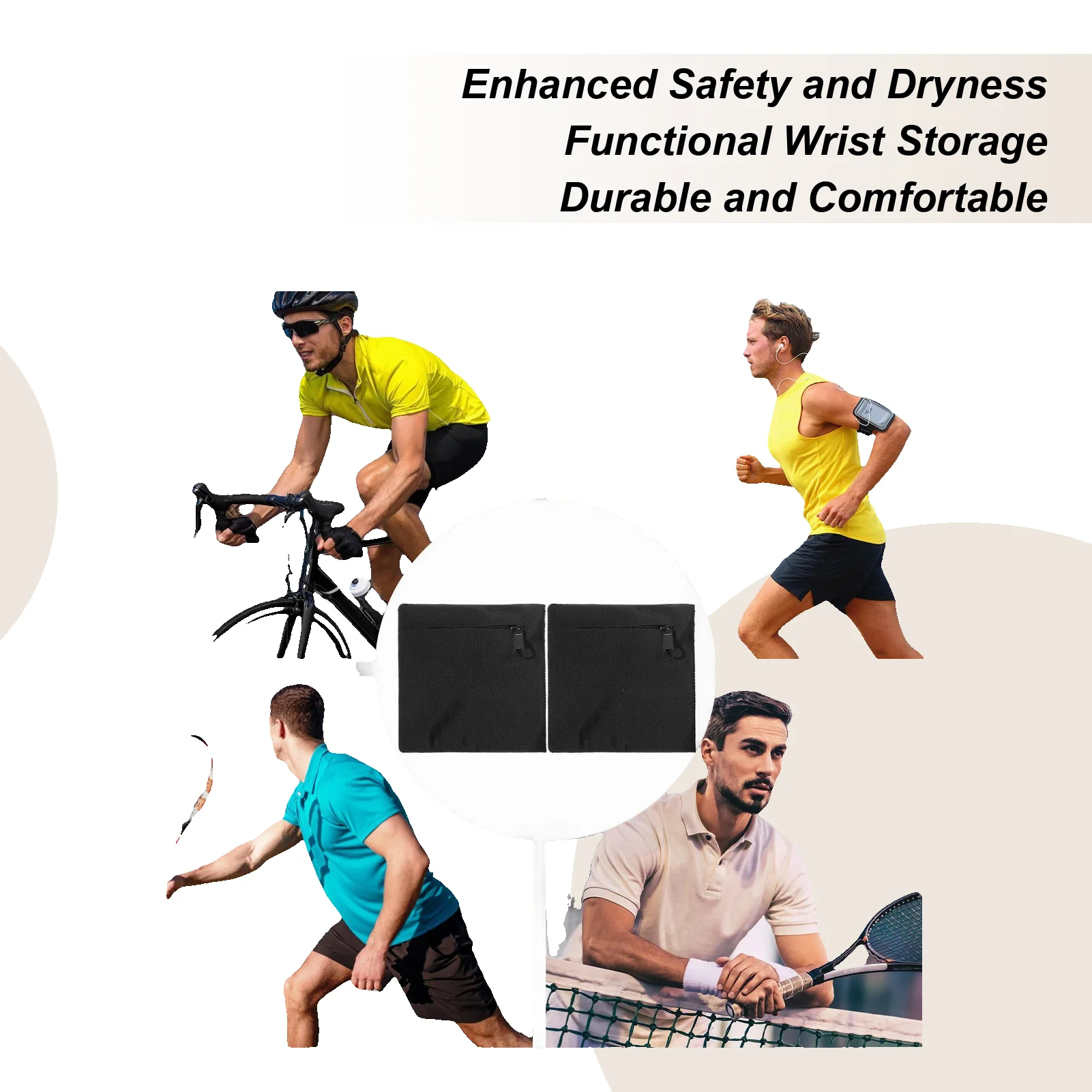 

Наручный чехол, противоугонный браслет, чехол для ключей, наличные карты для женщин и мужчин, тренажерный зал, бег, путешествия, бег, велоспорт, йога, пеший туризм