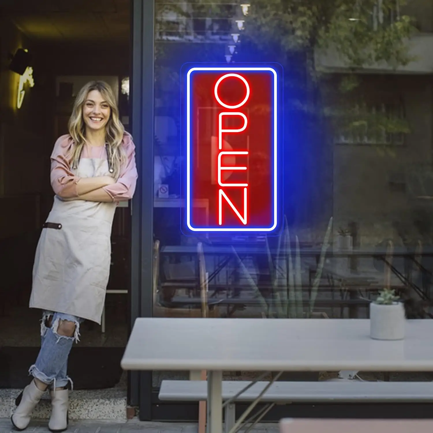 [OPEN] Neon LED do komercyjnego sklepu Okno Szklane Drzwi Sklep Kwiaciarnia Bar Salon Kawiarnia Bar Dekoracja Prezent 16