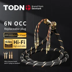 TODN speaker cable high end hifi audio cable 6N OCC speakers CABL replaceable banana plug Yplug Connecting the amplifier