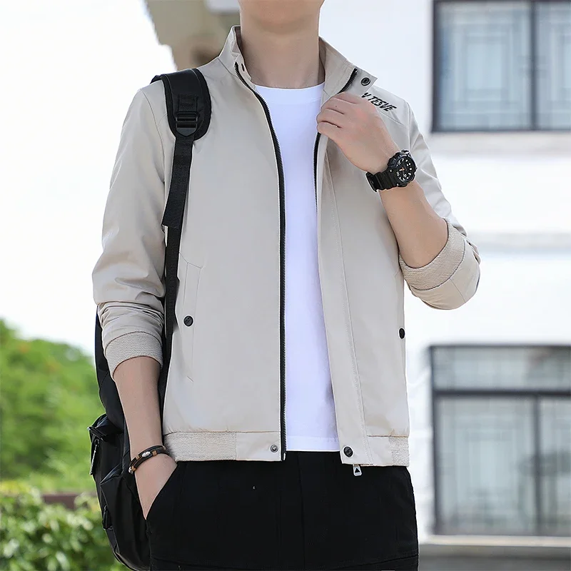 2024 New Spring Autumn Korean Edition Men\'s Jacket Autumn Business Leisure Sports Coat Spring Summer Bomber jacket Men Clothing