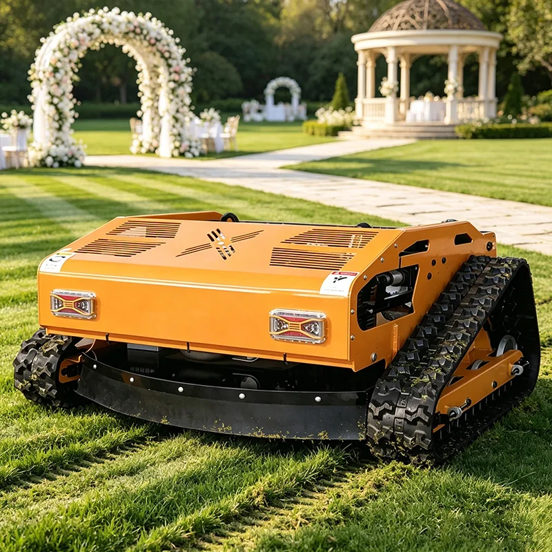 Remote Control Crawler Mowing Machine SAAO Professional Grass Cutter for Parks Gardens Farms and Uneven Land