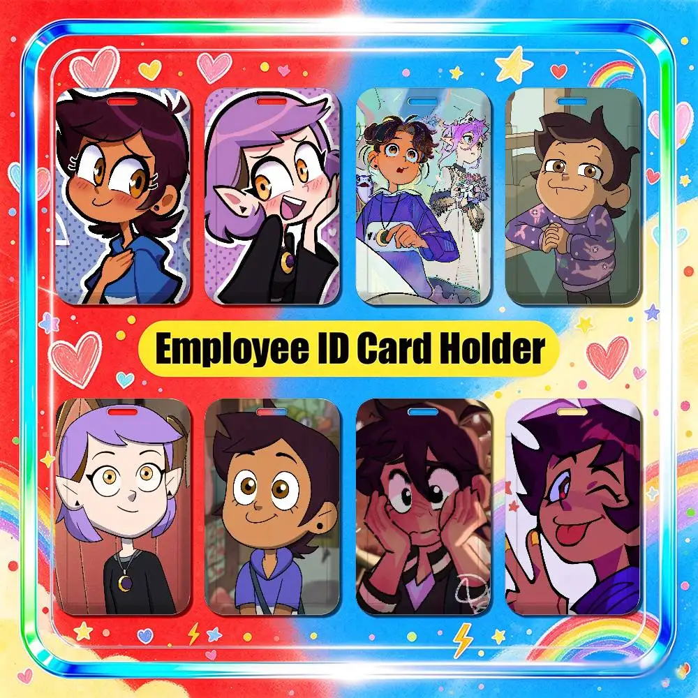 For The Owl House Luz Noceda Amity Blight Employee ID Card Holder Office Student Work Bank Credit Badge Decoration Case