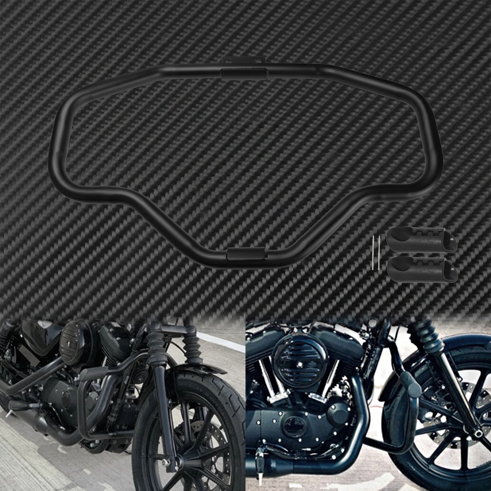 Motorrad Autobahn Motor Schutz Crash Bar Vorne Schwarz Für Harley Sportster XL 1200 883 Eisen Nightster 48 Roadster 04-22 XR 08-13