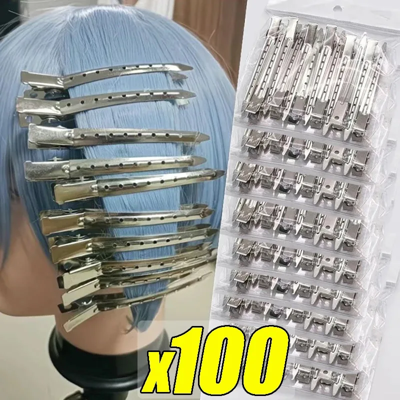 

10-100pcs Woman Hair Care Clips Metal Hairdressing Sectioning Clamps Barber Hair Use Styling Tools Hair Root Fluffy Hairpin