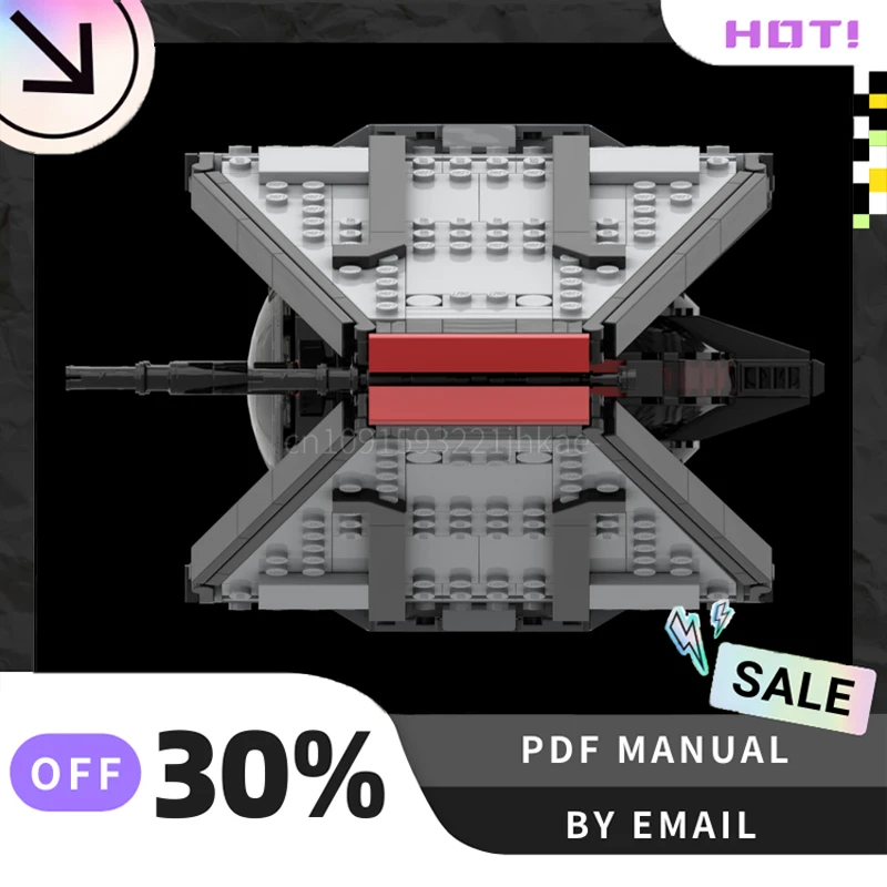 [744 peças] conjunto de blocos de construção criativos moc novo starfighter personalizado haste brinquedos educativos kit de modelo de construção presentes de aniversário