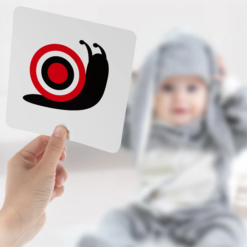 Montessori Bé Thẻ 0-36M Giáo Dục Sớm Đen Trắng Thẻ Màu Đào Tạo Kích Thích Thị Giác Hình Động Vật Nhận Thức đồ Chơi