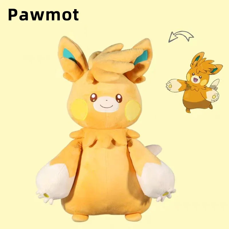 40cm Pokemon Pawmot Large Plush Toys Anime Doll Cute Kawaii Cartoon Pawmi Pokémon Stuffed Plushie Pillow Gift for Children