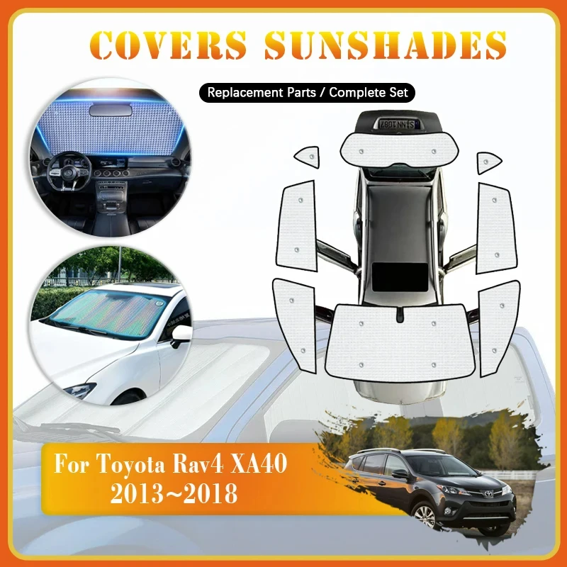 

Car Sunshade Covers For Toyota Rav4 XA40 2013 2014 2015 2016 2017 2018 Sunscreen Window Coverage Pad Sun Shades Auto Accessories