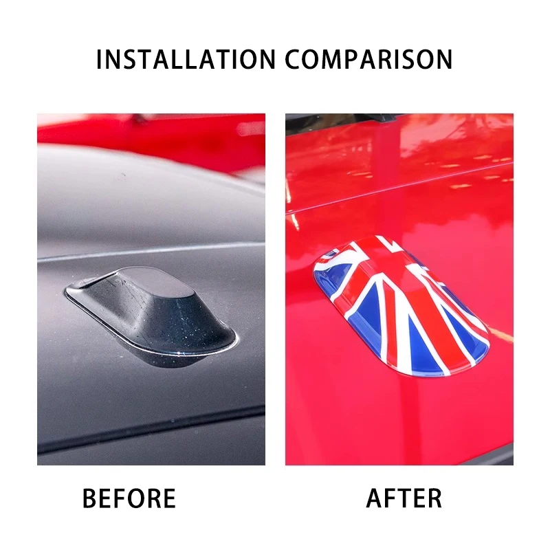 Union Jack Car Exterior Trim Antenna Aerial  Base Cover Sticker For Mini E SE J01 EV J05 Aceman 2024 2025 Decoration Accessories