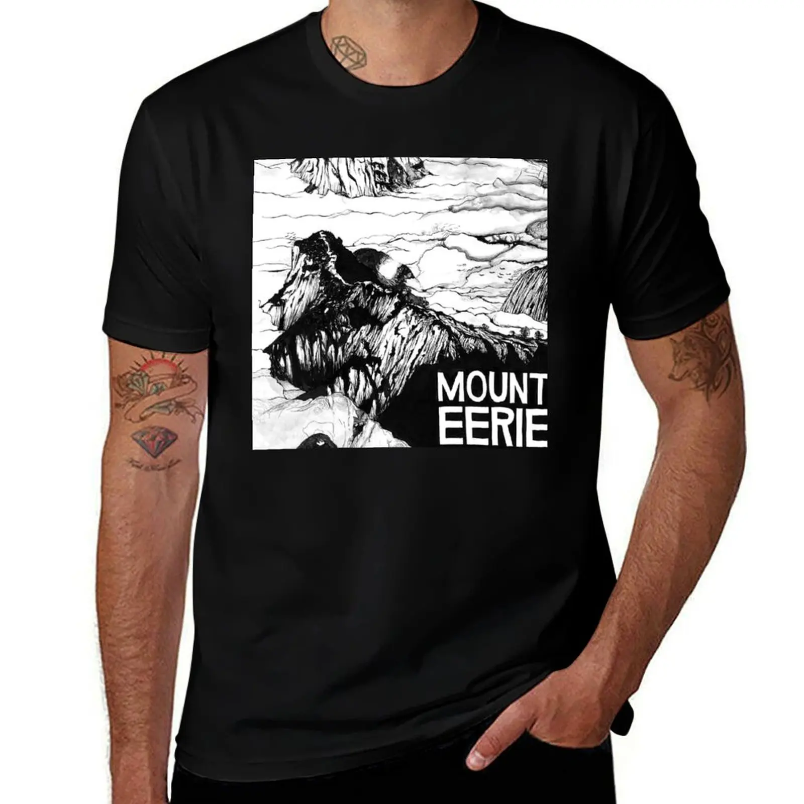 

The Microphones - Mount Eerie Back T-Shirt cotton t shirts man 100% printed t shirts for man