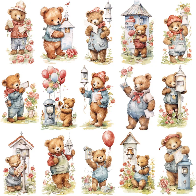 Email Little Bear Stickers Crafts And Scrapbooking stickers kids toys book Decorative sticker DIY Stationery